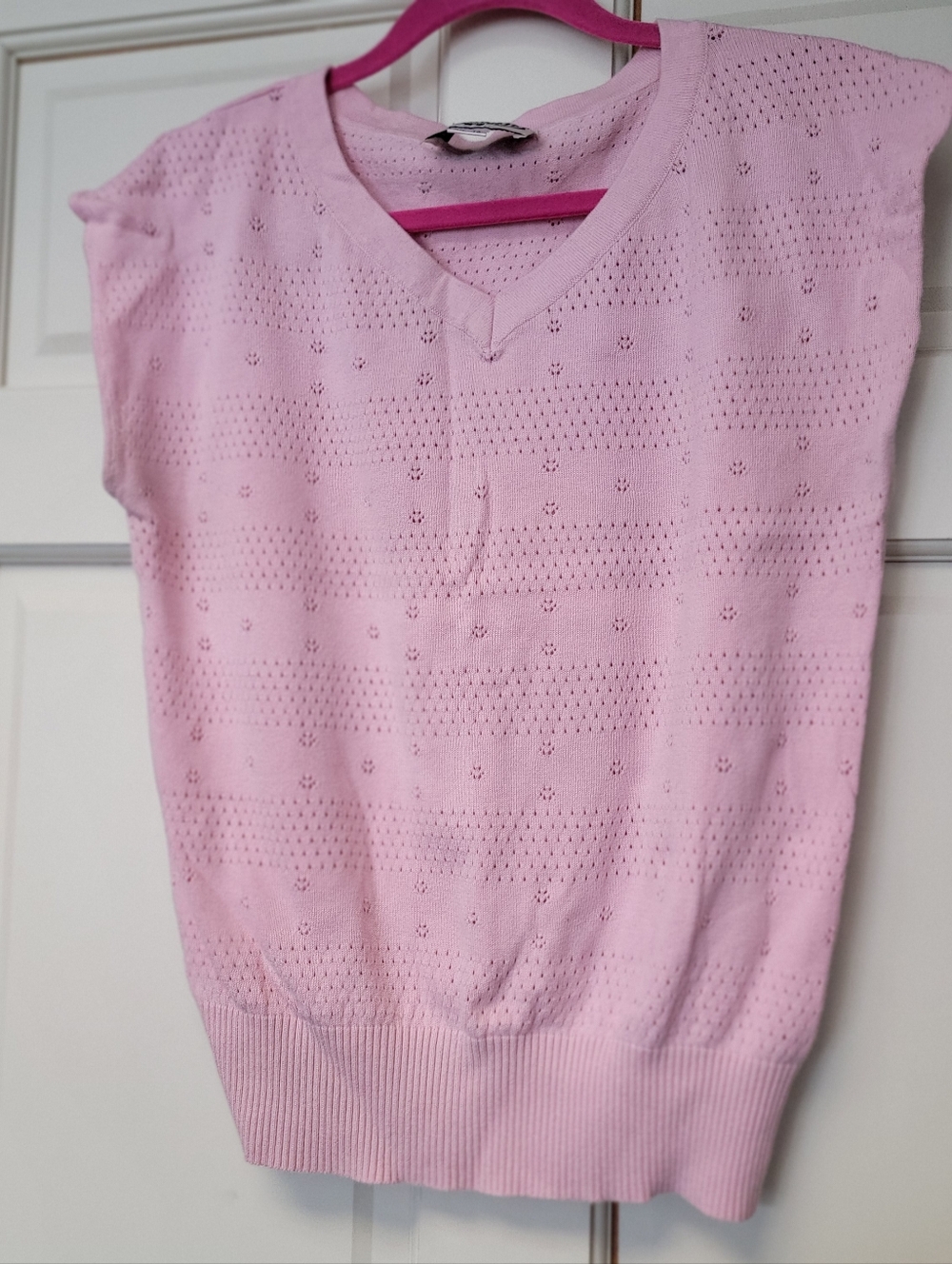 Collectif Pink Pointelle Sweater